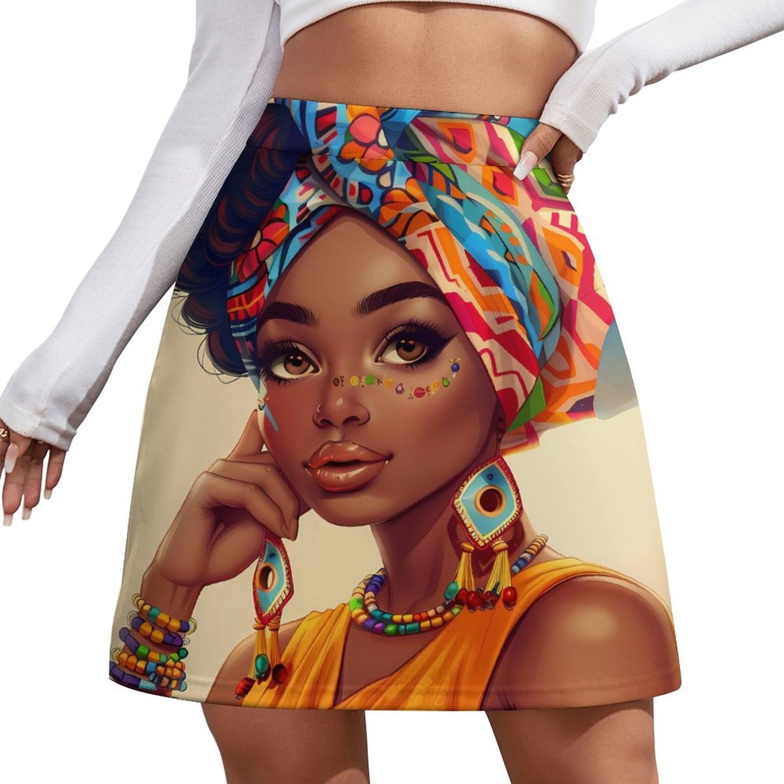 African U.S Woman Skorts for Women Mini A-line Skirt Casual Tennis Golf Short Skirts