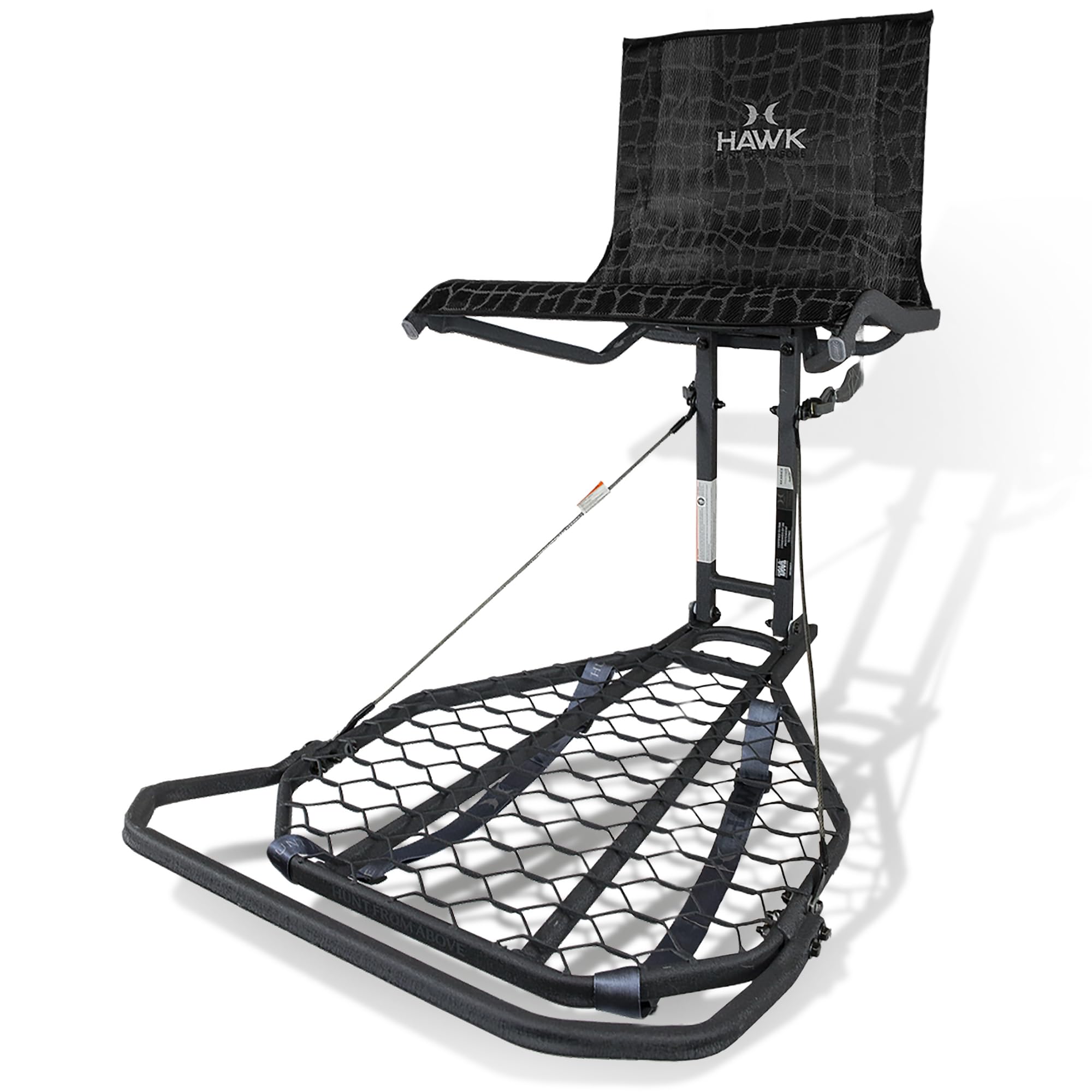 Hawk Kickback LVL Hang-On Deer Hunting Tree Stand, Deer Stand with Kick Back Footrest, XL Comfort Seat and Oversized Platform