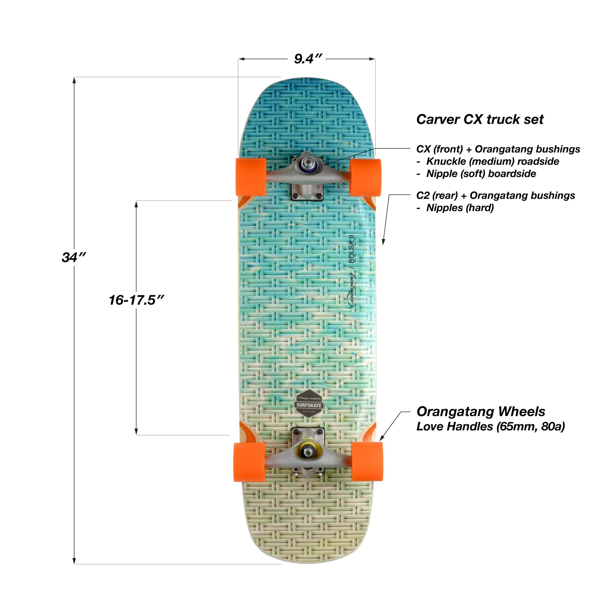 Loaded Surfskate Complet Bolsa II CX