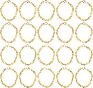 jojofuny Doll Mini Gold Necklaces Chains: Doll Dress Up Necklace Chains Golden Chains for DIY Doll Decor Doll Photo Props Dollhouse Accessories 25pcs