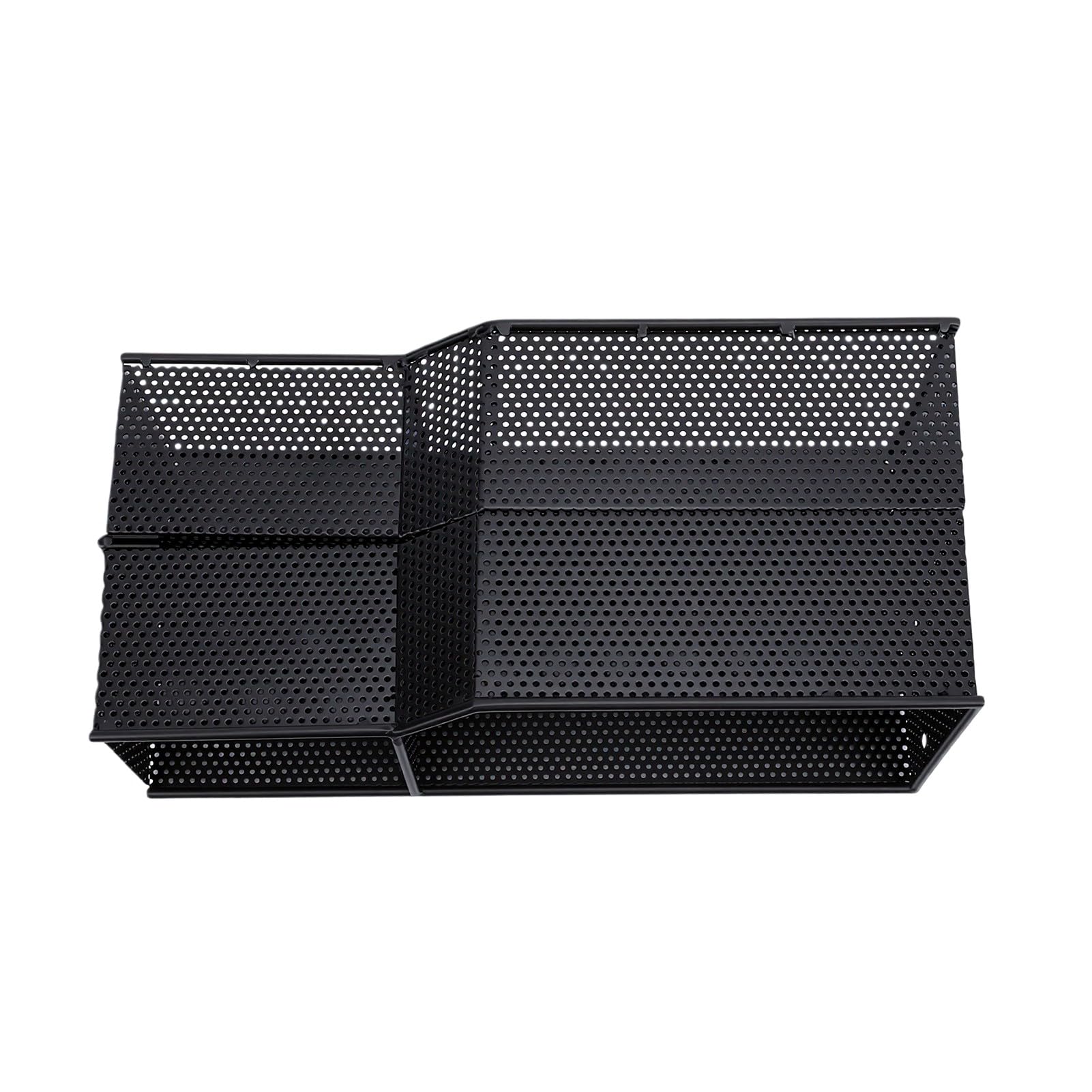 Fydun Cesta Frontal Interior de Metal con Malla para Carrito, Bandeja de