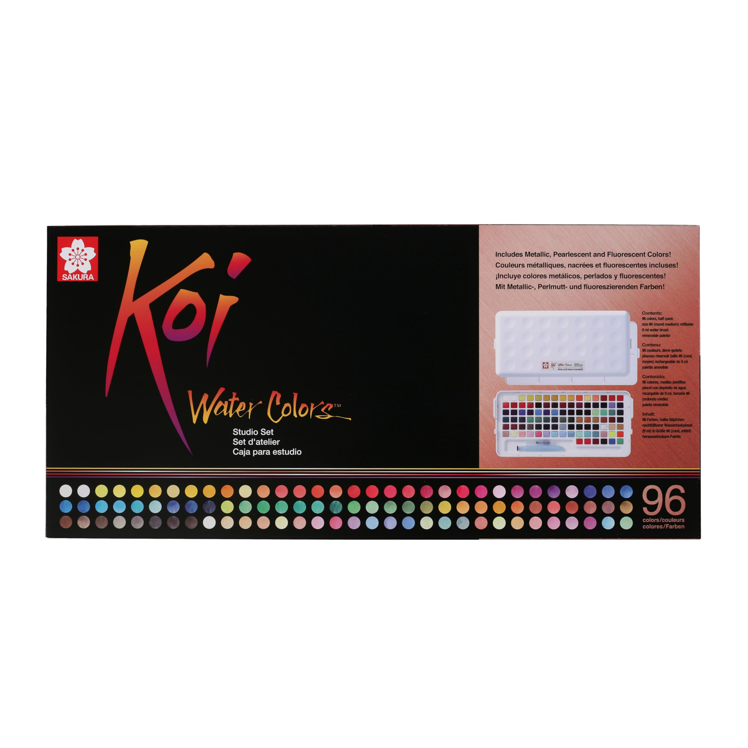 Sakura Koi Water Colors Studio Set | 96 half pans (XNCW96N)