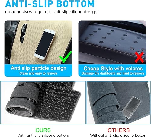 Miniatura 3 de Cubierta de tablero para Toyota Camry accesorios 2007 2008 2009 2010 2011 ajuste personalizado cubierta de tablero (gris oscuro)