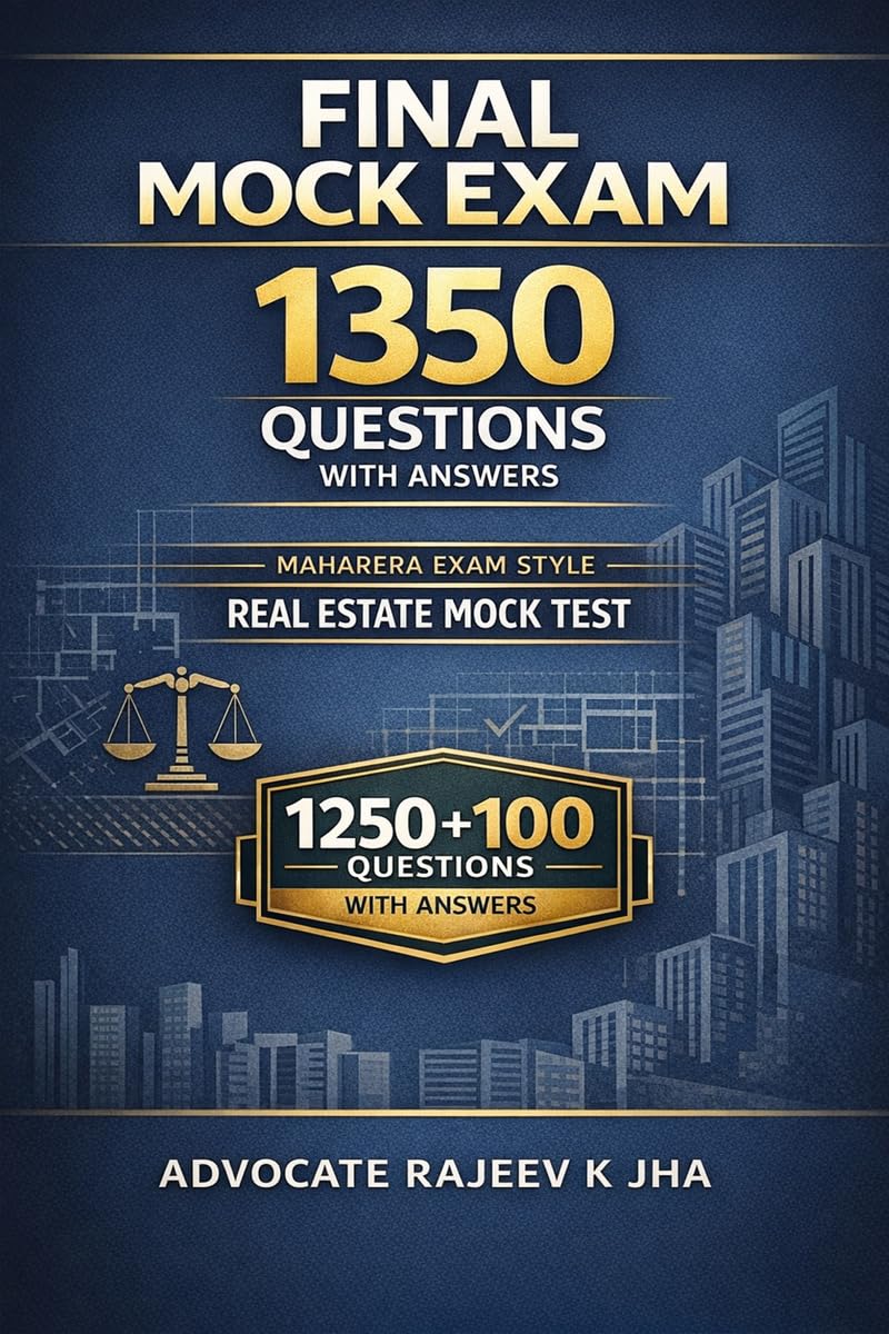 Final Mock Exam 1350 Questions With Answers: Maharera Exam Style - Real Estate Mock Test "1250 + 100 Questions" with Answers