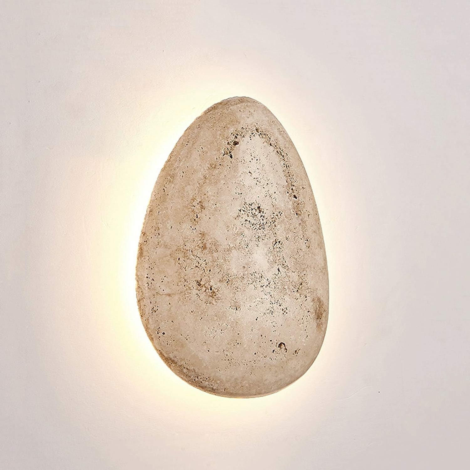 USMJQVZ Modern LED 7W Yellow Travertine Wall Light Sconce 3000K Warm White Hardwired Indoor Wall Sconce Mount Light Fixture For Bedroom Hallway Stairway Living Room