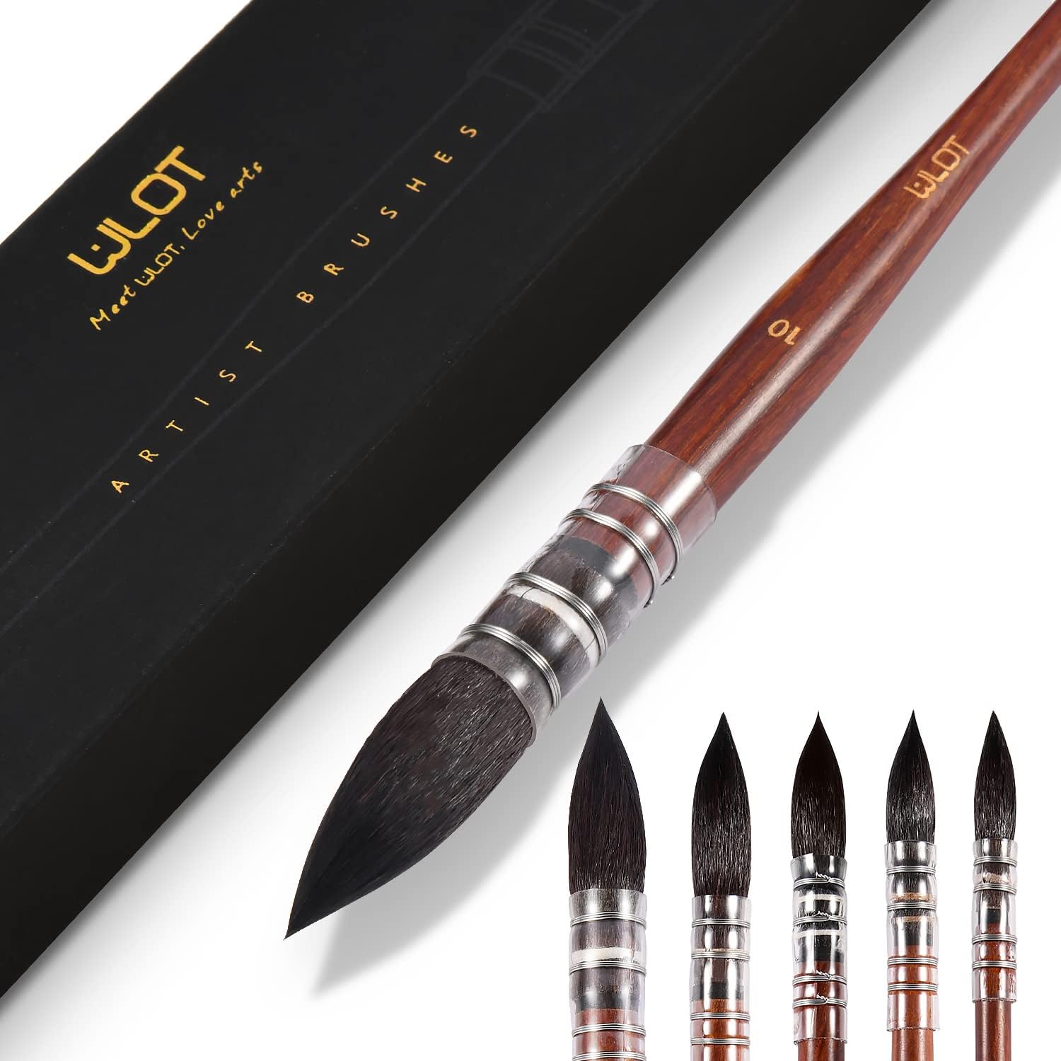 lenbicki Watercolour Brush Squirrel Hair Professional Artist Mop with