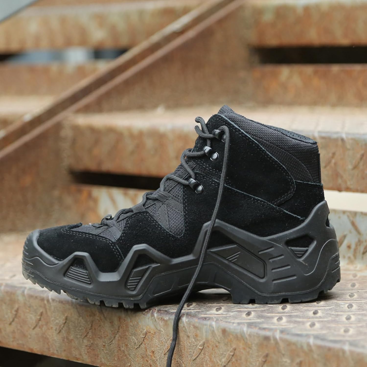 [GUREITOJP] ミリタリーブーツ コンバットブーツ メンズ 革靴 編み上げ 春秋 タクティカル 防水 厚底 ハイカット 作業