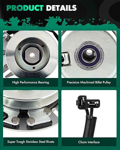 Vista 361 de SCITOO Embrague eléctrico de toma de fuerza AM119683 Compatible para Warner: 5217-35, 5217-6, 5217-7, 5217-9; para John Deere: 5217-7, AM119683