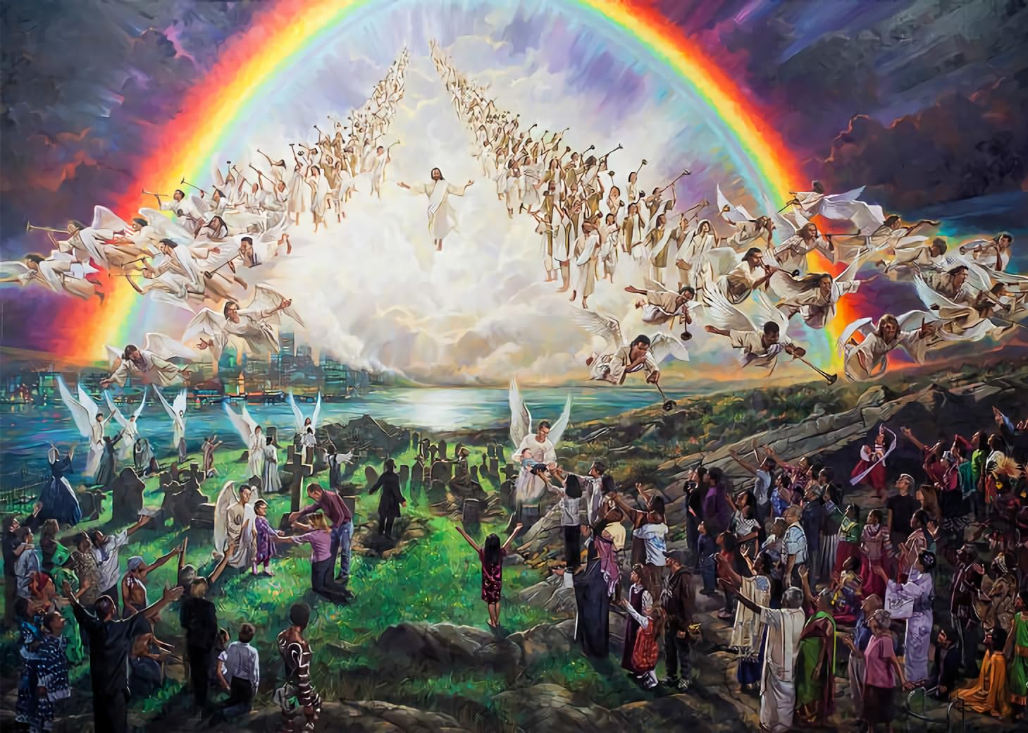 Wood Puzzles, Blessed Hope 2nd Second Coming of Jesus Christ Wooden Puzzle, Wooden Puzzles for Adults, Poster Puzzles, Educational Puzzles 500 Pieces