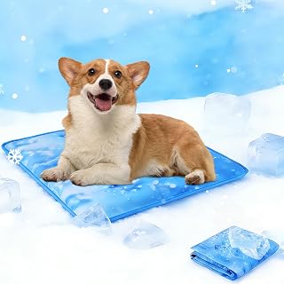 Dog Cooling Mat 2.0, Universal Pet Cooling Pad, Double-Sided Durable Water-Resistant, Portable and Easy to Clean, Suitable for All Pets, Keep Your Pet Cool Indoors and Outdoors (18" x 18")
