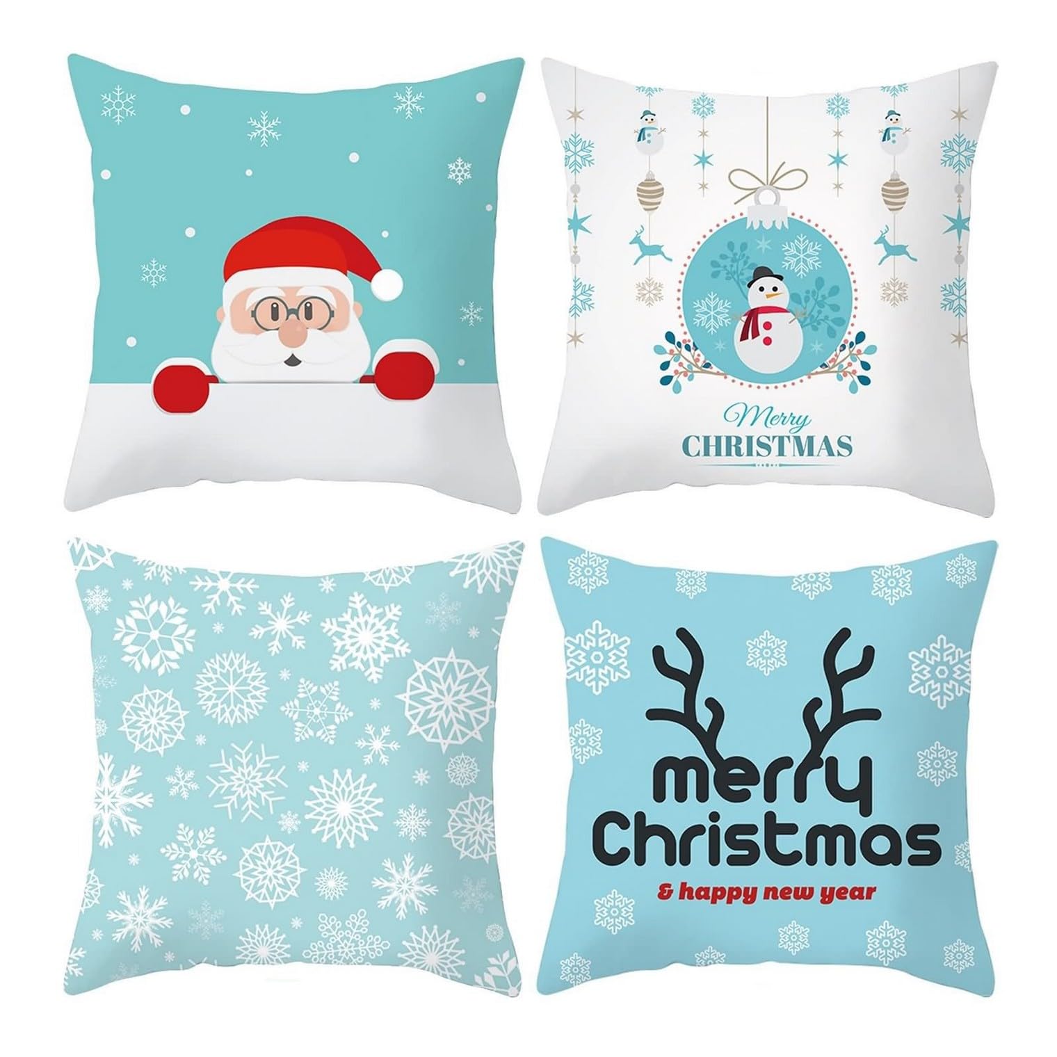 Taie d'oreiller de Noël CEVAN en tissu polyester bleu haute qualité