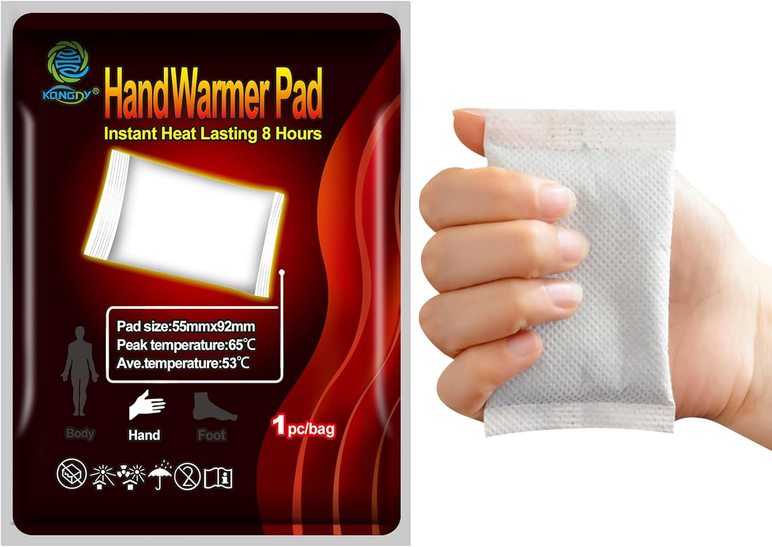 Hand Warmers, 40 Packs Hand Warmers Long Lasting Air Activated Heat Body Warmer, Up to 8-12 Hours of Heat Glove Pocket Warmers for Winter Outdoor, Hiking, Hunting, Camping