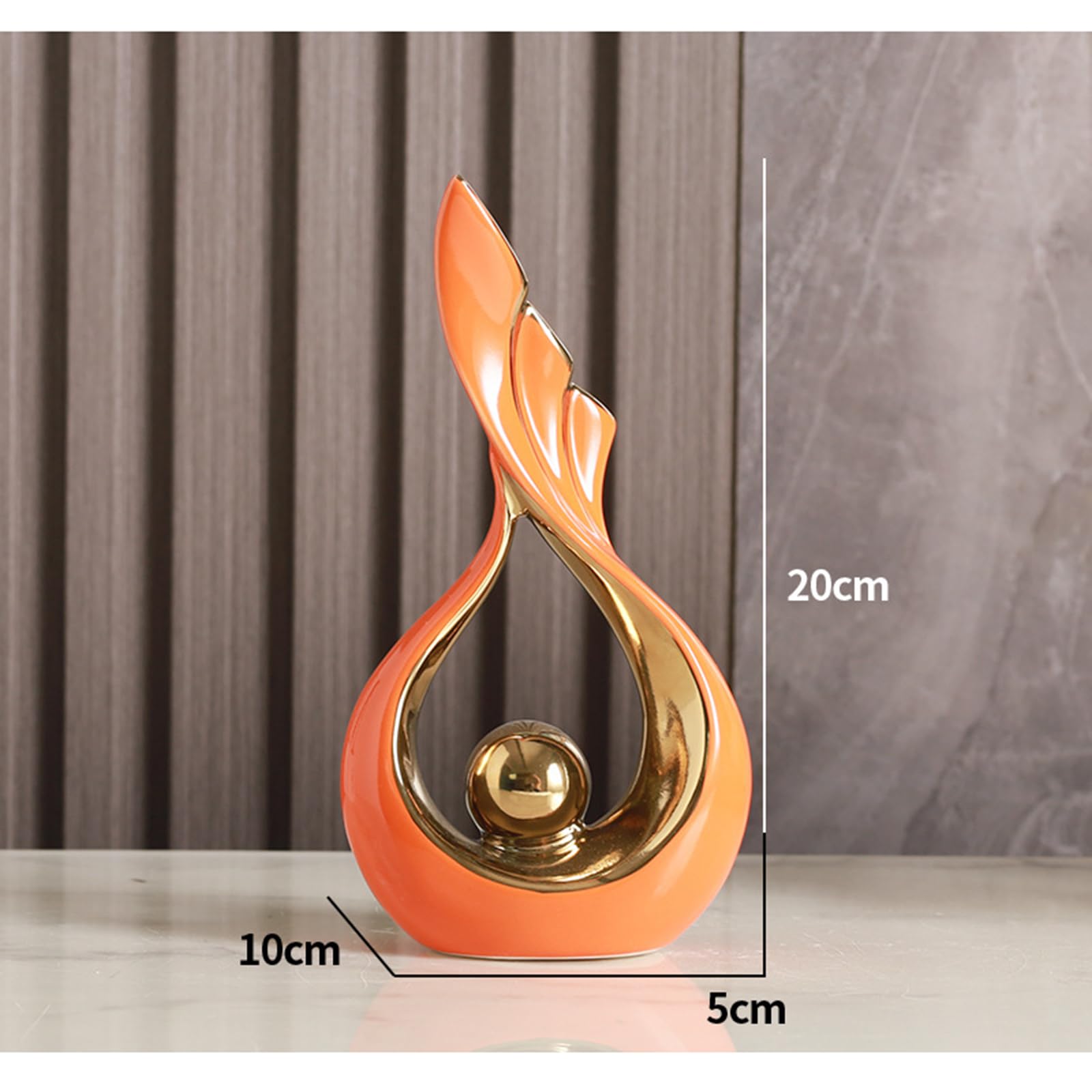 Scultura Decorativa Astratta Moderna in Ceramica, Decorazione per la casa, per Articoli da Ufficio, Tavolo, Camera da Letto, davanzale, Decorazione per Soggiorno, Abito Arancione