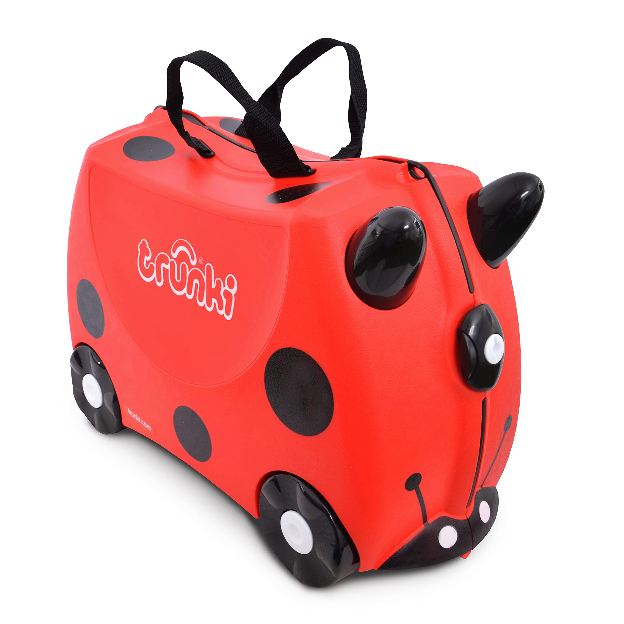 TrunkiTrunki Children’s Ride-On Suitcase and Kid's Hand Luggage: Harley Ladybug (Red)