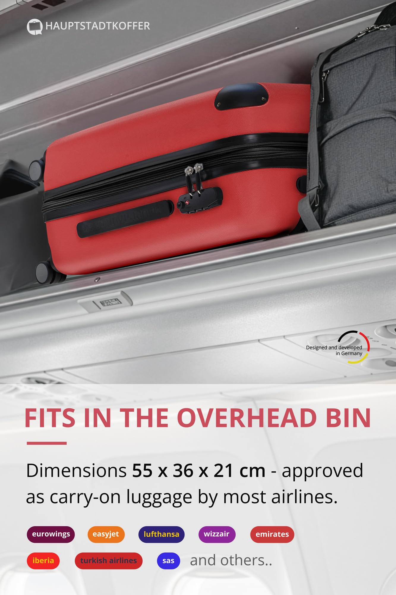 HAUPTSTADTKOFFER - Spree - Maleta rígida, Trolley expandible, Equipaje de Viaje, 4 Ruedas Dobles, TSA, 65 cm, 74 litros, Champán — view 175