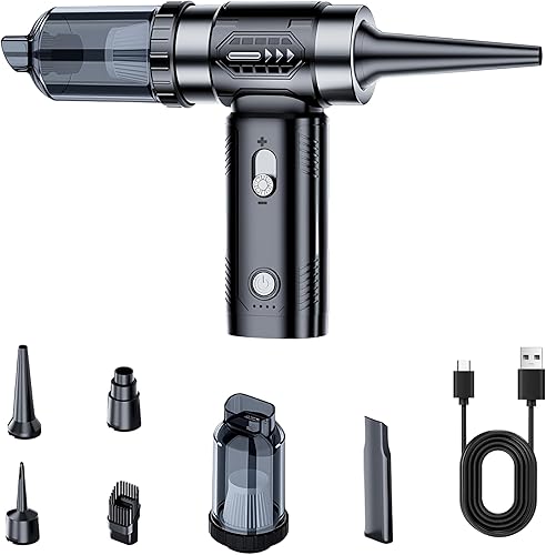 Aspiradora de coche, aspiradora de mano inalámbrica portátil con polvo Buster, soplador de aire y modos de bomba de mano, mini aspiradoras