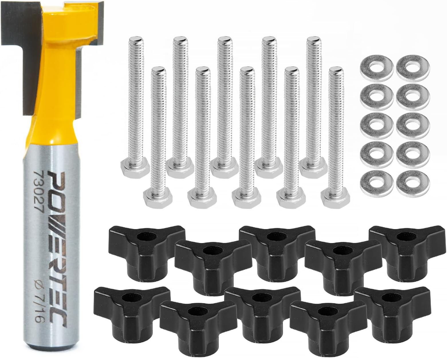POWERTEC 73032 Carbide Tipped T Slot Router Bit 7/16
