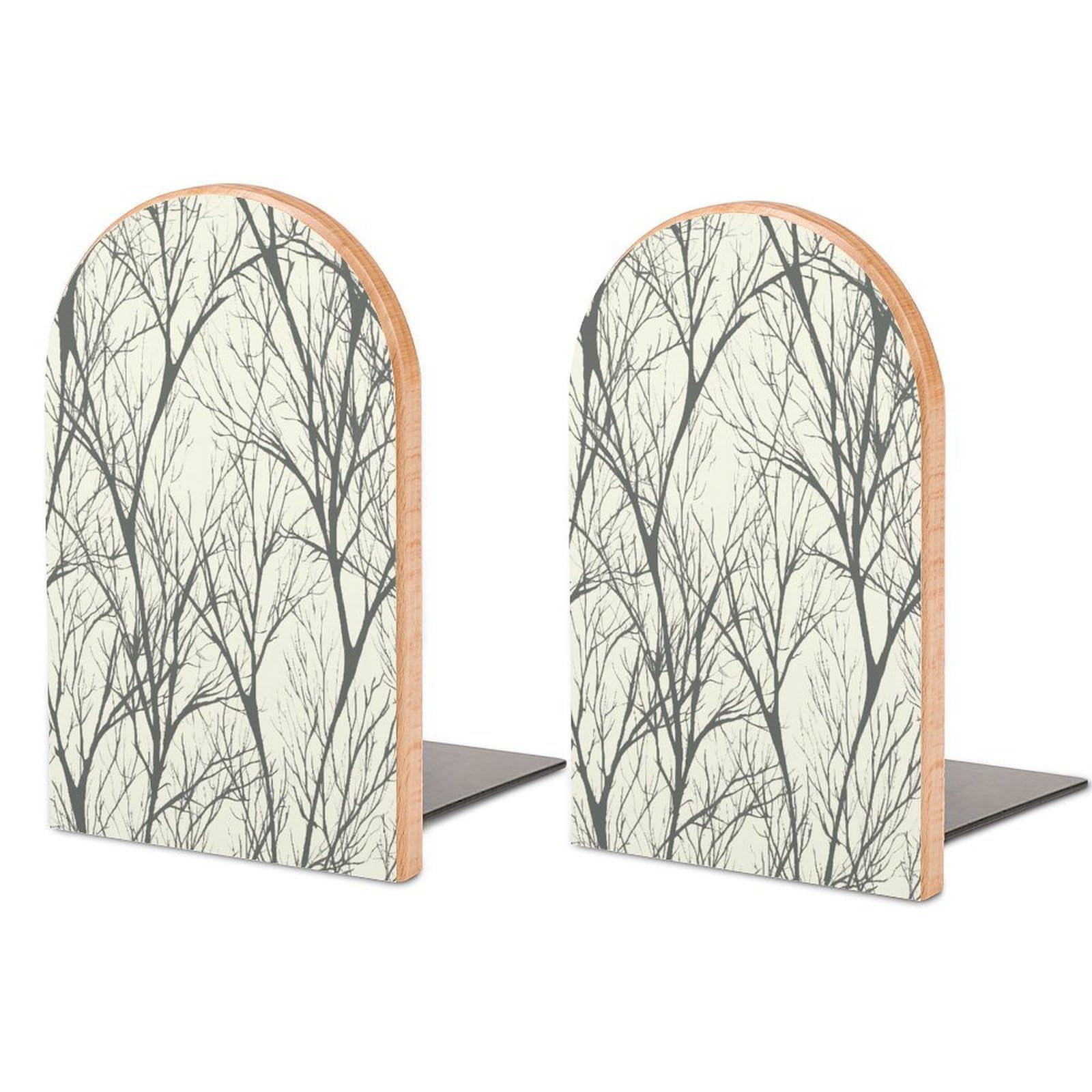 Sujetalibros de madera moderno universal económico con silueta calada decorativa para estantes