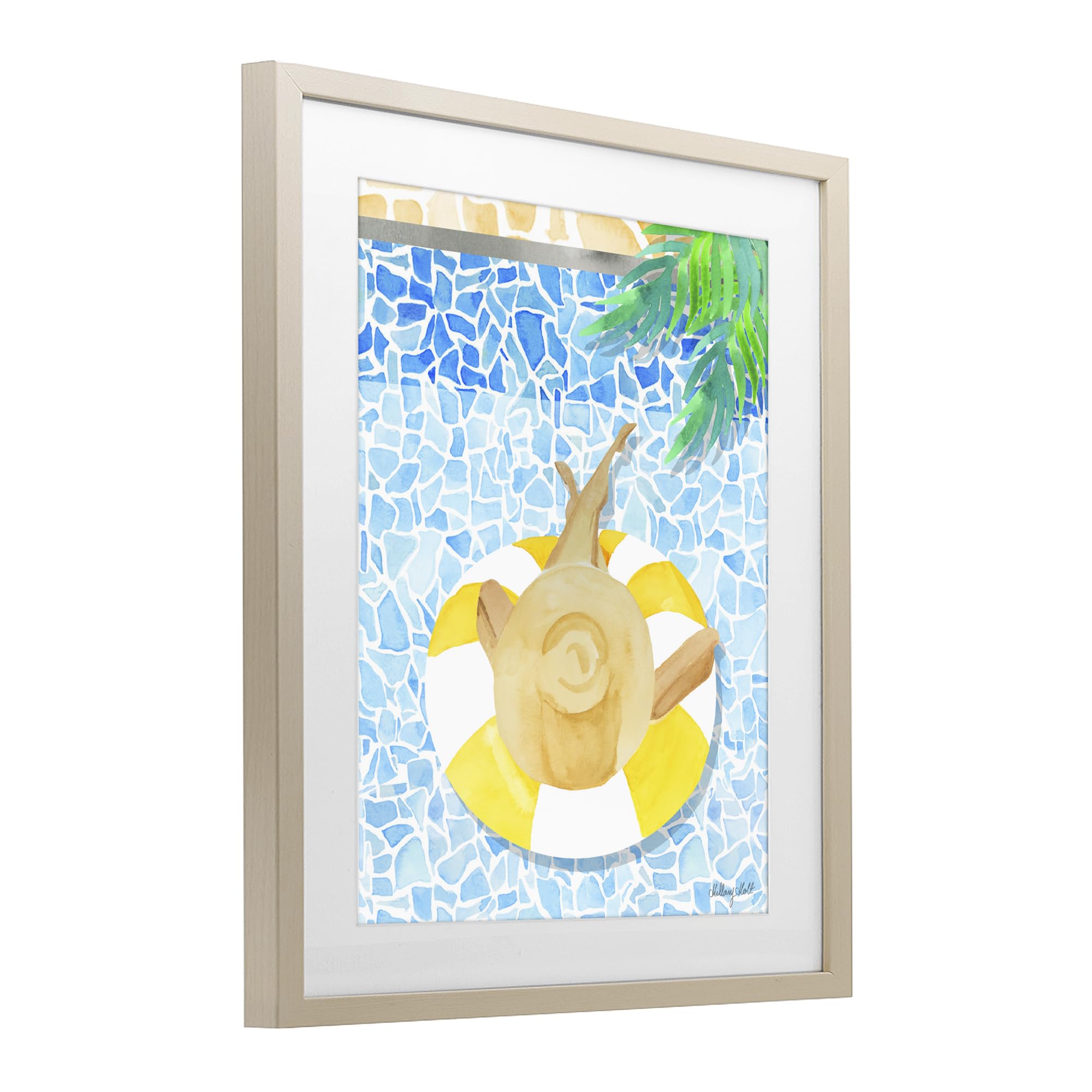 Poolside Drift Coastal Travel, stampa con cornice sotto vetro, 33 x 40 cm