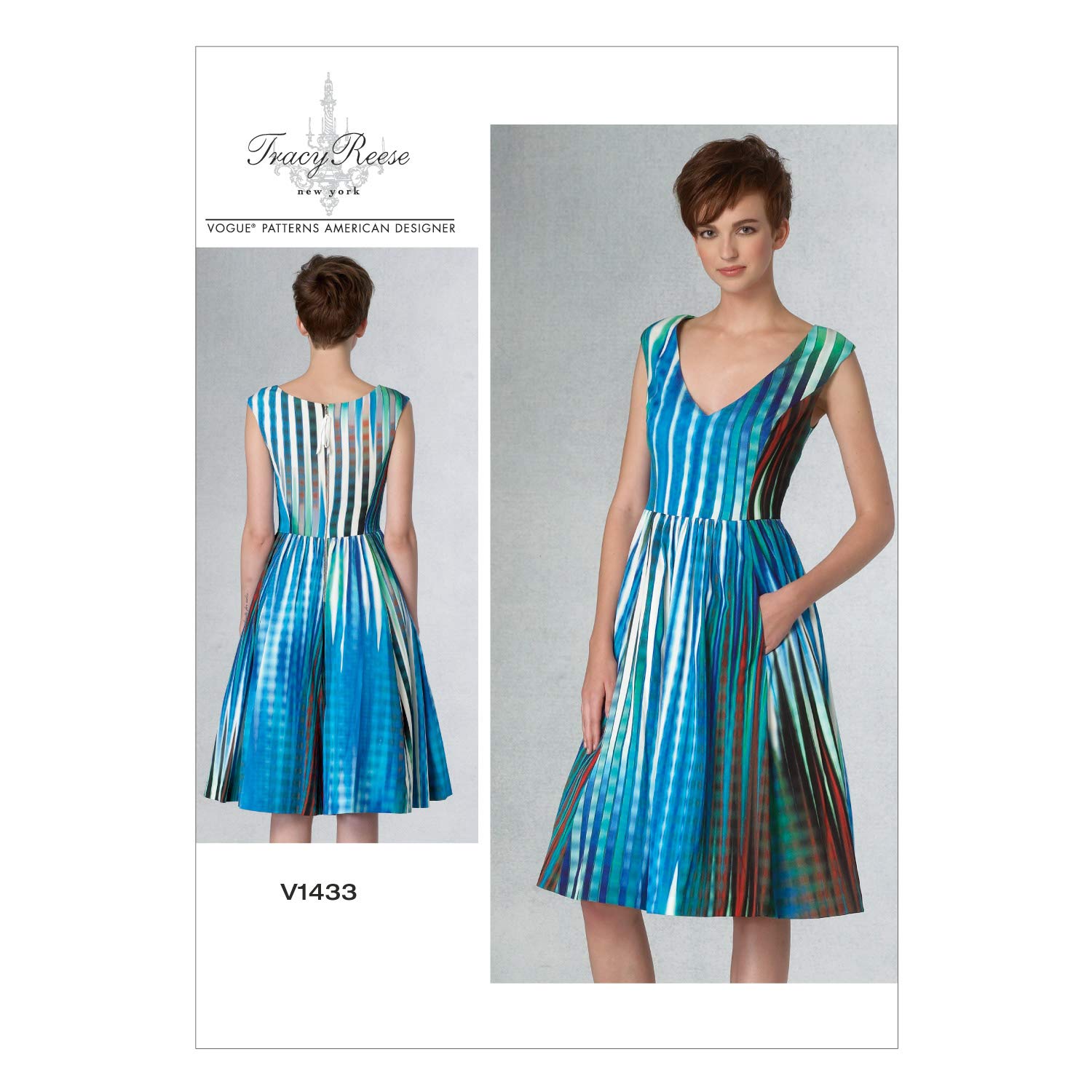Robe pour Femme Vogue Patterns V1433A5, patron de couture haute couture