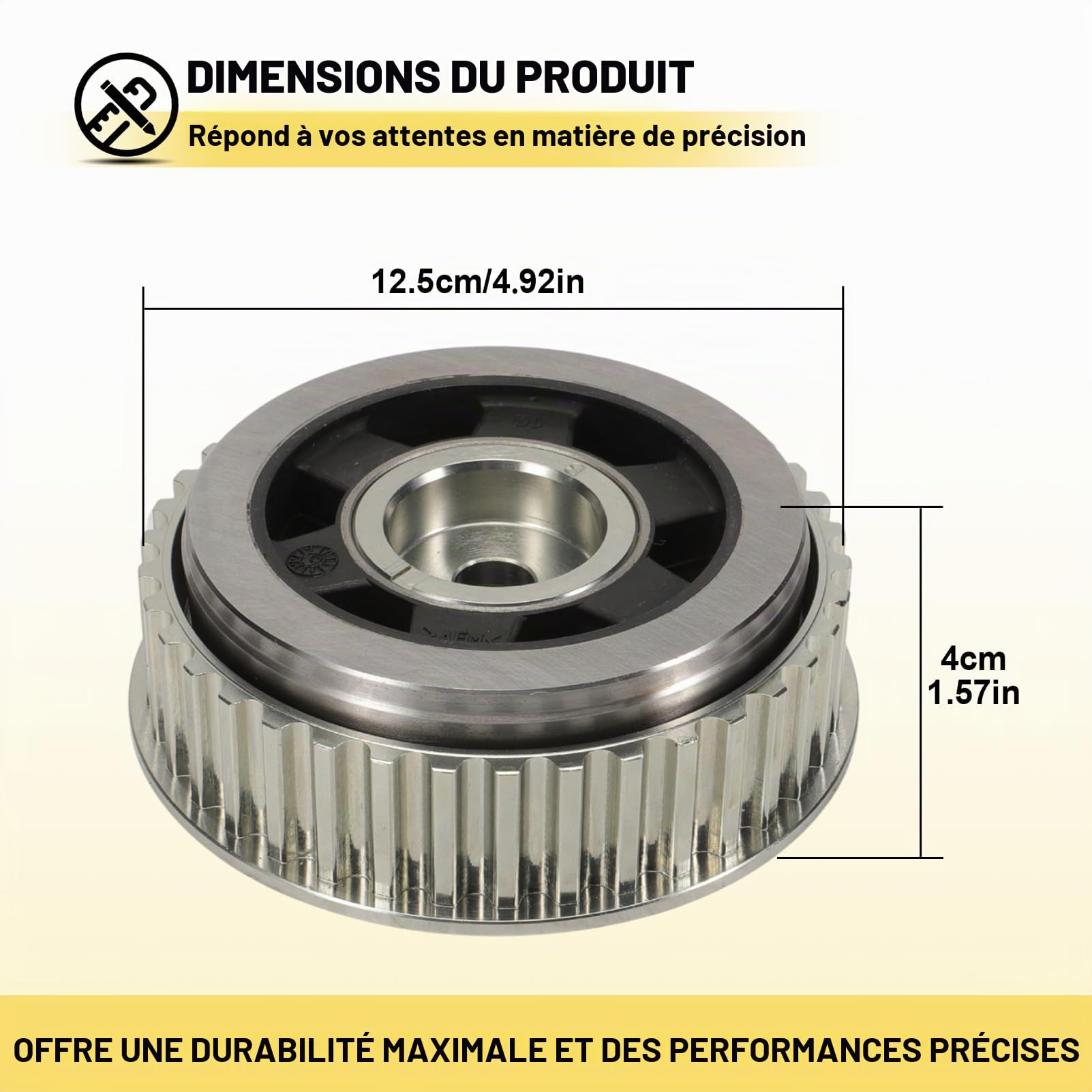 Pignon Distribution Commande 0805J4 9654208480 Pour 307 206 C4 C5 | Compatible 407 607 806 Expert Jumpy C8; Acier résistant haute précision; Synchronisation moteur stable silencieux