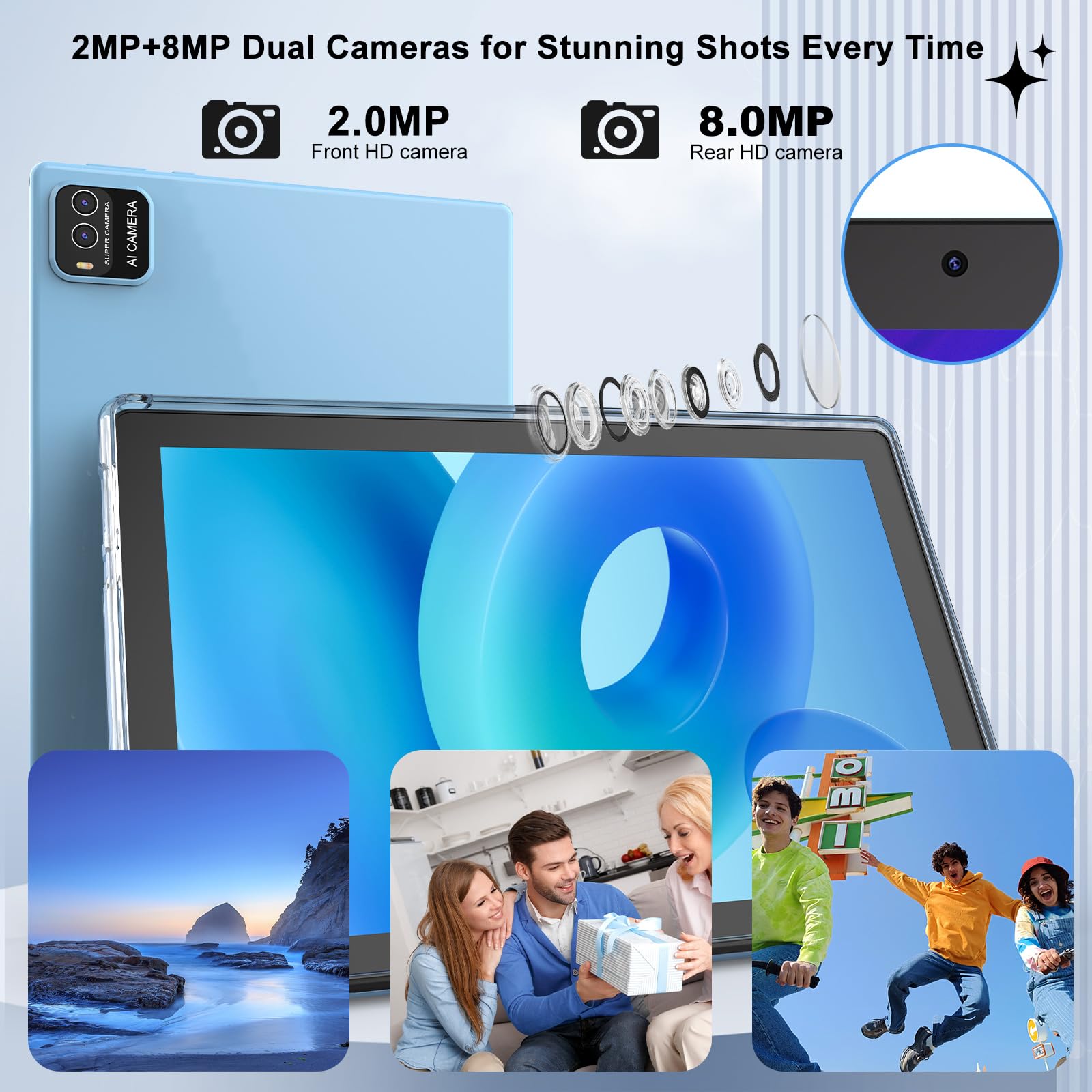 Amazon.co.jp: Android 15 タブレット 10インチ、キーボードケース付き