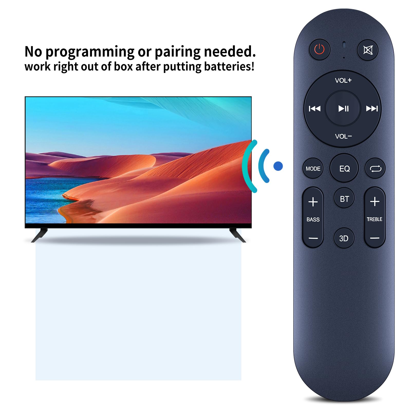 PZL Telecomando di ricambio per Soundbar Raineverry 5.1