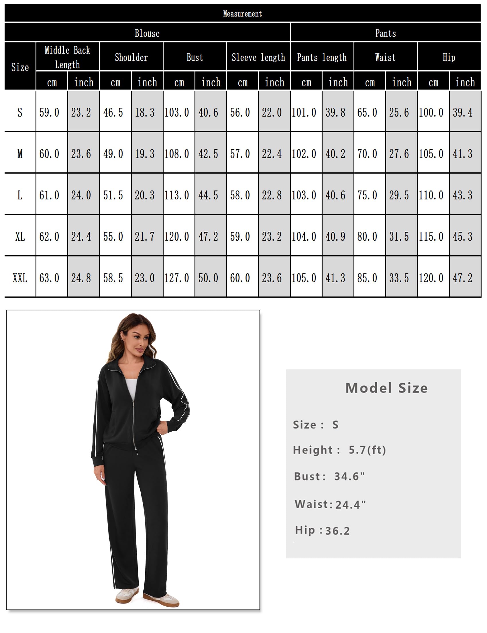 Terecey Dres damski sportowy elegancki, kompletny zestaw, długie rękawy, kontrastowy kolor, linia, jesień, zima, sport, joga, trening, fitness, dom, S-XXL