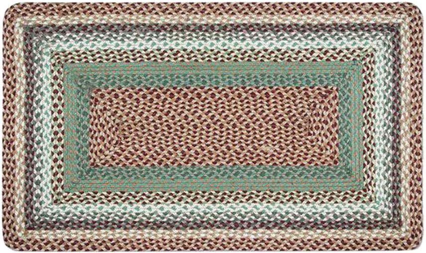 Earth Rugs 23-413 Rug, 27"X45", Buttermilk/Cranberry