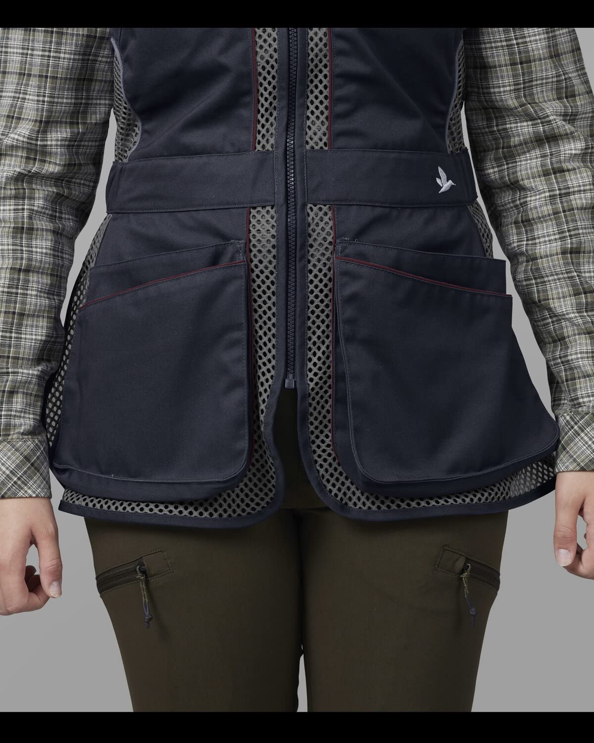 Seeland Damen Schießweste Skeet II – Classic Blue, L, Mit Großen Vordertaschen, Elastischer Taille & Brillenschlaufe