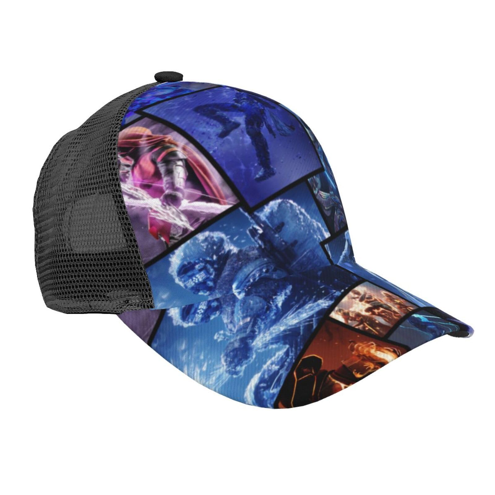 LANDABaseball Cap Half Mesh Adjustable Cap Hat De_Sti-ny 2 Hu-n_TER Funny Mesh Trucker Classic Sports Casual Hat