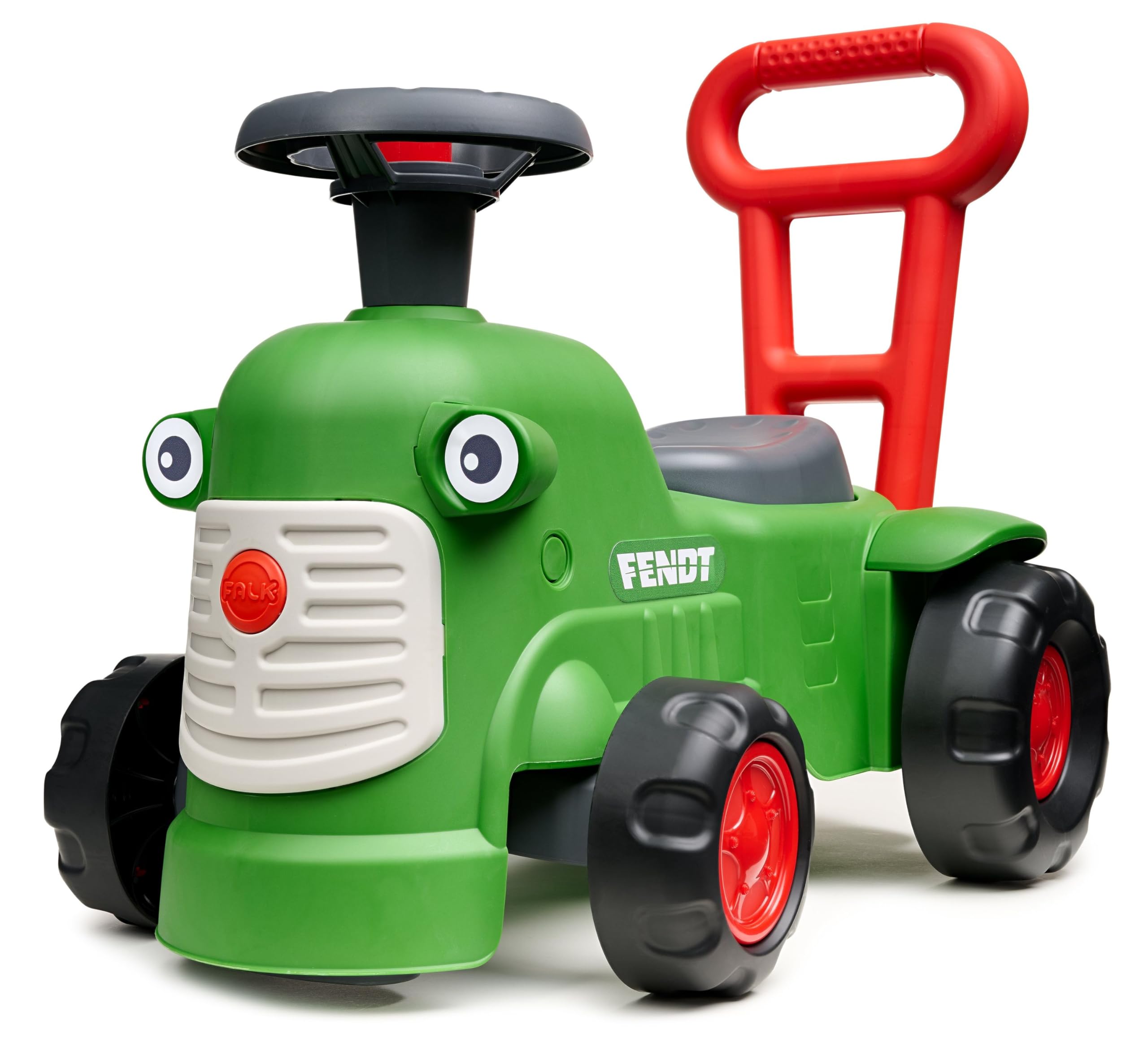 Falk - Porteur Vintage Tracteur Fendt avec Barre Ergonomique d'aide à la Marche - Dès 12 Mois - 90% de Plastique recyclé - Fabriqué en France - 952, Vert
