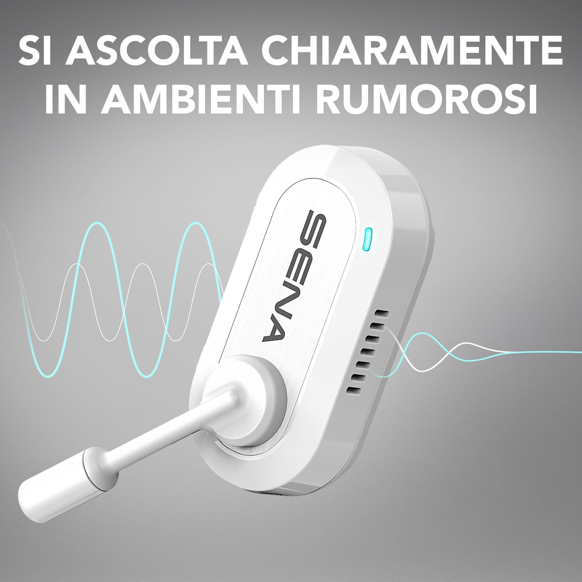 Sena BiKom 20 Sistema di Comunicazione Mesh per Ciclismo, Interfono Mesh leggero con un peso di soli 20 grammi (Bianco/Nero, Confezione Doppia)