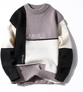 Hong Yi Fei-Shop sweaters for men Knitted Sweater Men's Pullover Warm Winter Comfortable and Versatile Exclusive and Stylish Color Matching Design sweaters