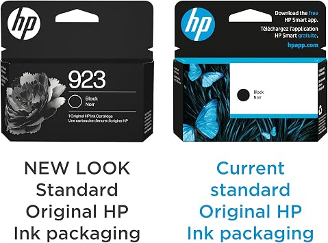 HP 923 Black Ink Cartridge Printers | Works with Printer Series: OfficeJet 8120, OfficeJet Pro 8130 | Eligible for Instant Ink | 4K0T3LN