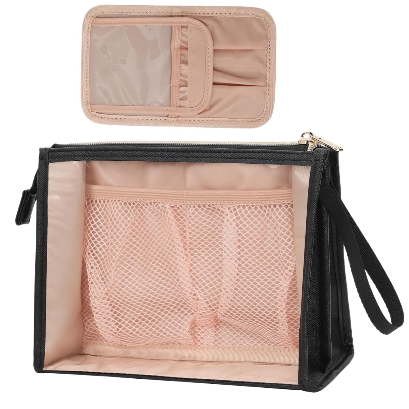 Kosmetiktasche Damen Kosmetiktasche, transparente Kosmetiktasche, tragbare Reise-Kosmetikbox, Aufbewahrungstasche Kulturbeutel