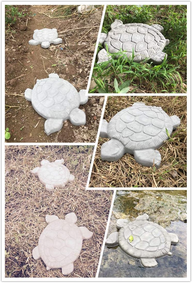 HapWay Turtle Shape Stepping Stone Mold, Tortoise Concrete Cement Mould Walk Maker, DIY Personalized Manual Garden Lawn Pathmate Paving Pavement Paver