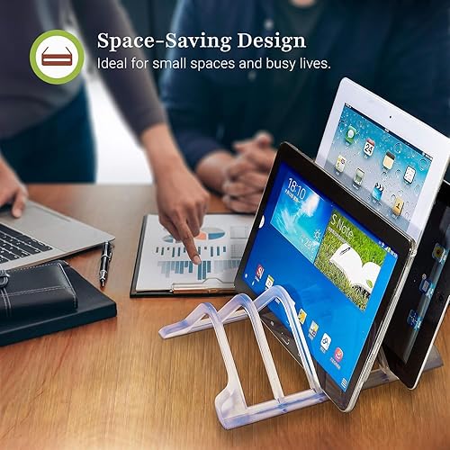 Miniatura 2 de Prosumer's Choice Organizador universal de carga para 5 tabletas y teléfonos inteligentes, soporte de escritorio  para suministros de hogar u
