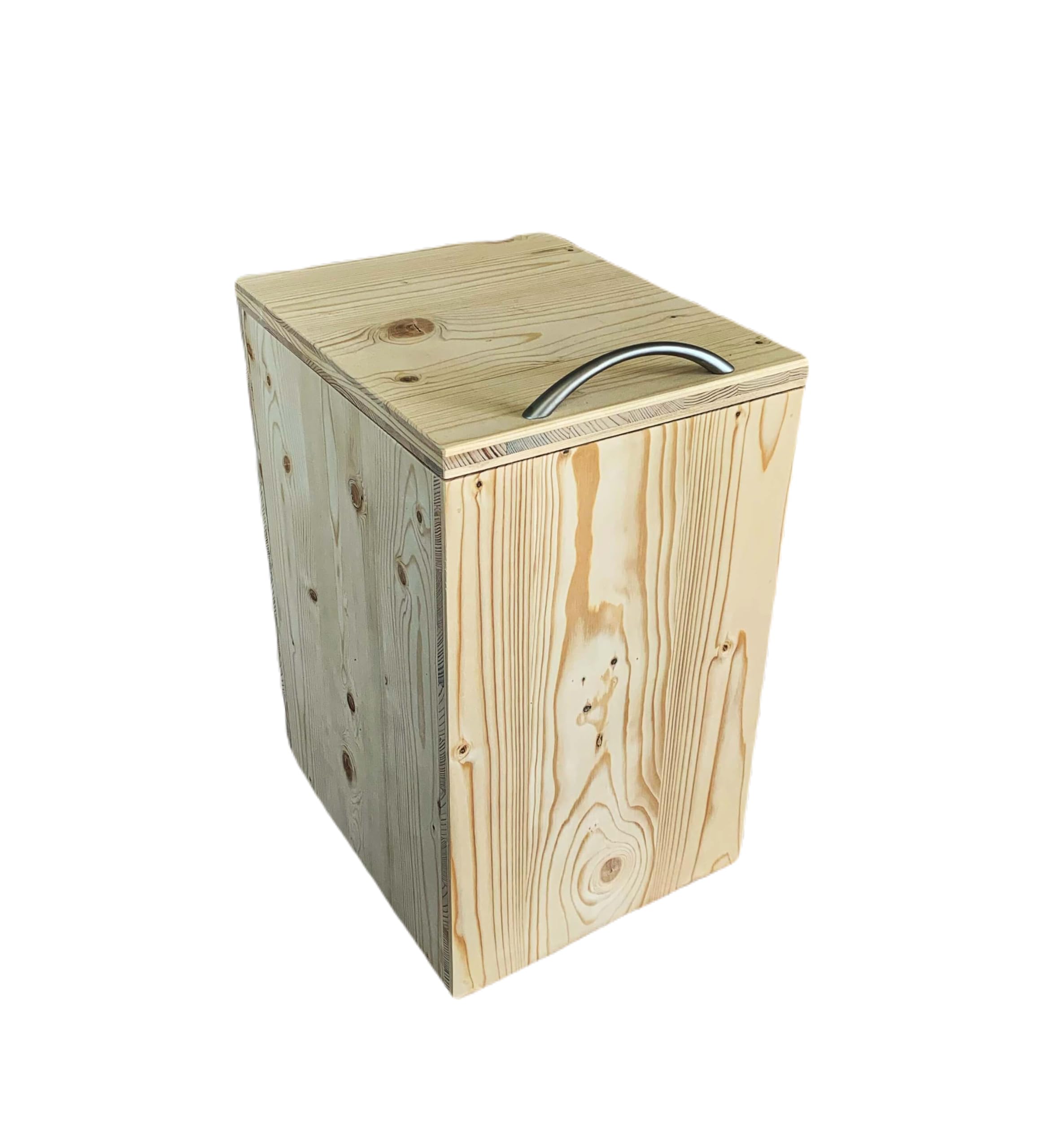 Bac à copeaux avec couvercle en bois pour toilette sèche - Fabrication Française Artisanale
