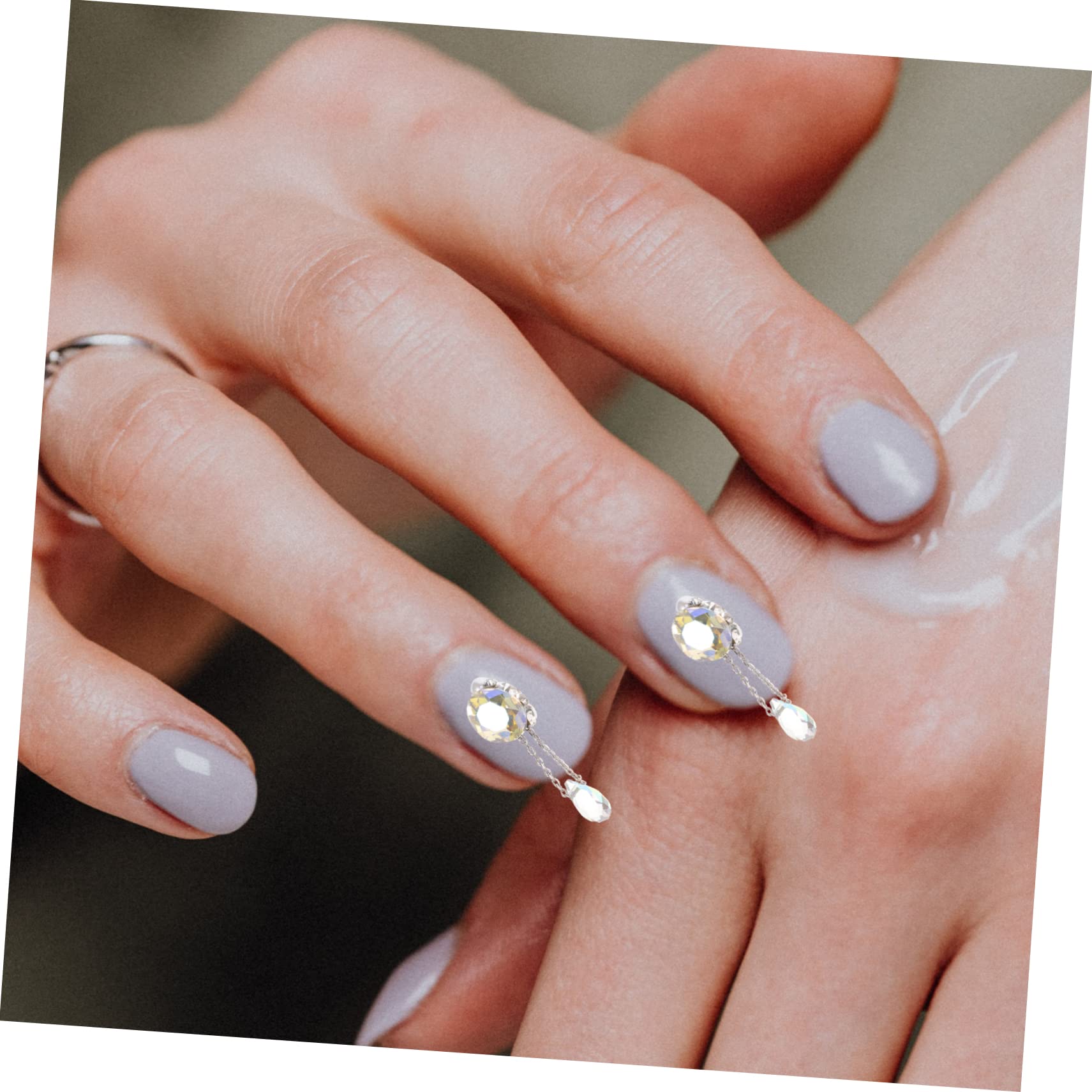 VICASKY 5 juegos de joyas de uñas colgantes y encantos diamantes de imitación pulido arte para manicura UV DIY Nail Art DIY accesorios colgantes decoraciones de uñas cristal cristal 5 piezas * 5