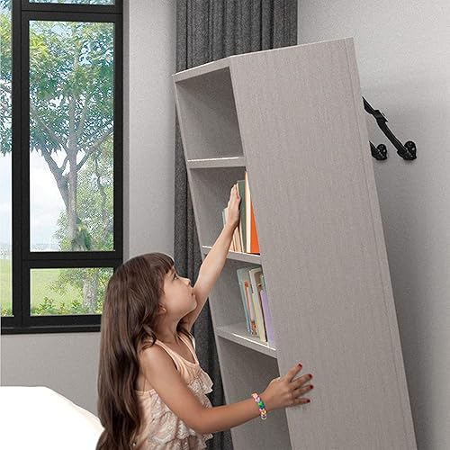 Miniatura 7 de PERLESMITH Correas antipunta para TV, pantalla y muebles, correas de seguridad dobles resistentes con placa de metal para protección infantil,