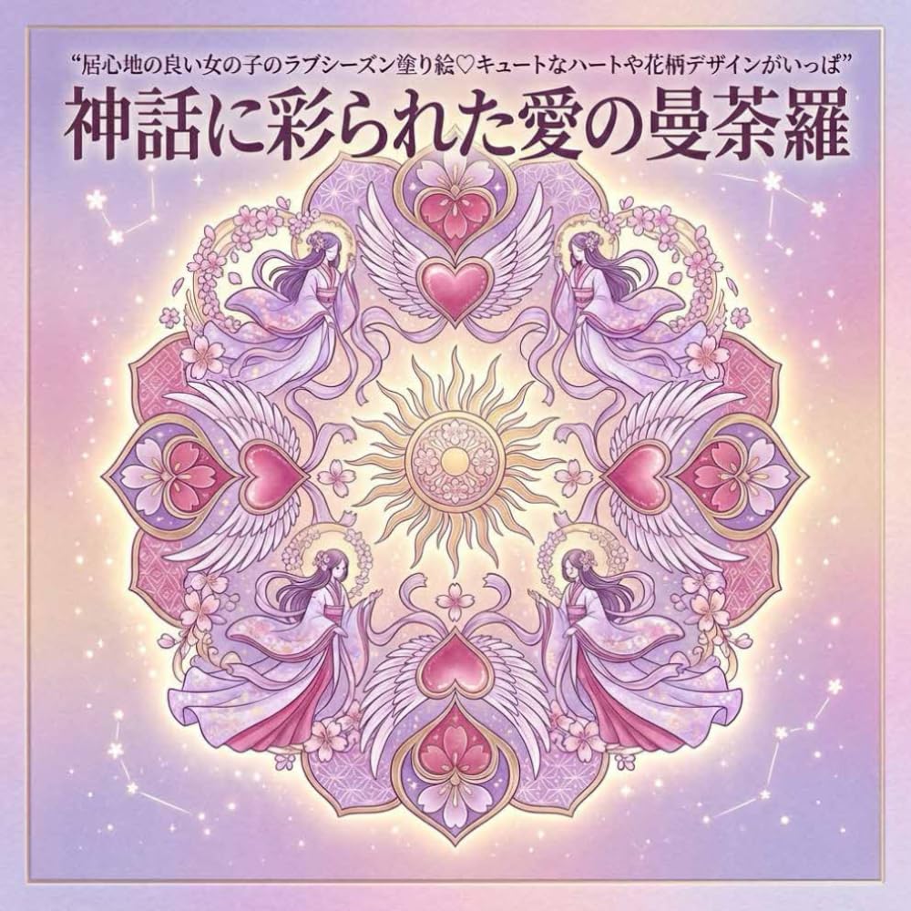 居心地の良い女の子のラブシーズン塗り絵: キュートなハートや花柄デザインがいっぱいの50ページ。やさしいパステルカラーで心が癒されるラブストーリーワクワク毎日を楽しく彩ろう！ラブワクワクパステル