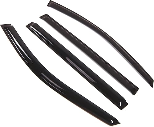 Tuningpros Visor de ventana compatible con Mazda MPV 1999-2007, DGWV2-312, deflector de montaje exterior, protector de lluvia, humo oscuro, juego de