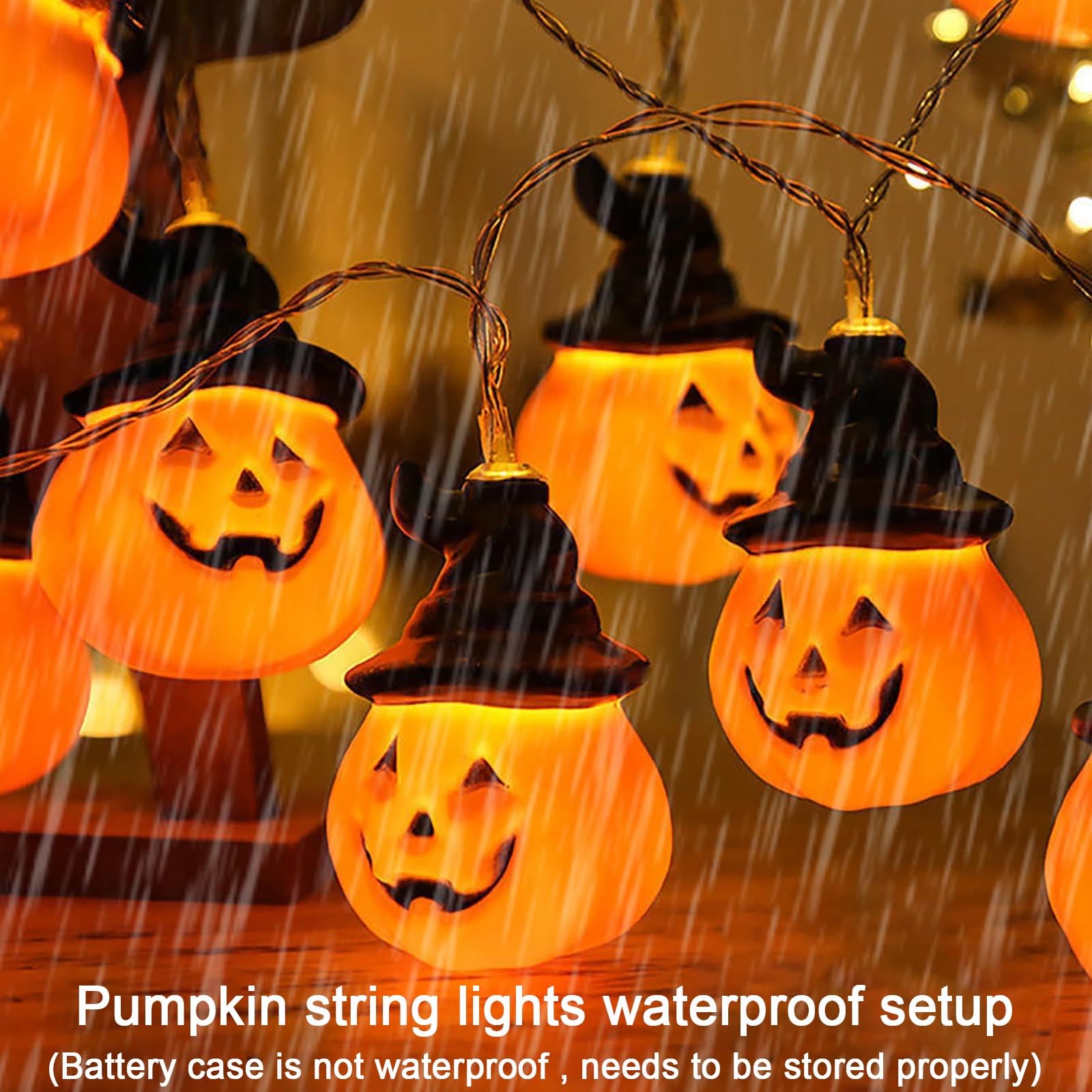 4x Halloween Kürbis-Lichter LED, IP67 Wasserdicht, Farbwechsel, 3 Modi - Deko Für Party, Garten, Pool