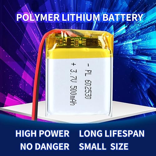 Miniatura 3 de 3.7V 500mAh Batería 602530 Li-ion Li-ion recargable Li-ion Li-Po Batería con 2P PH 0.079 in Pitch Connector