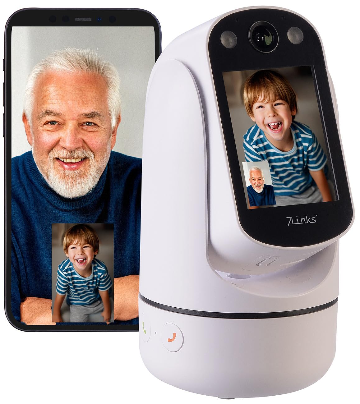 7links Kamera 2in1-WLAN-Überwachungskamera & Video-Telefon