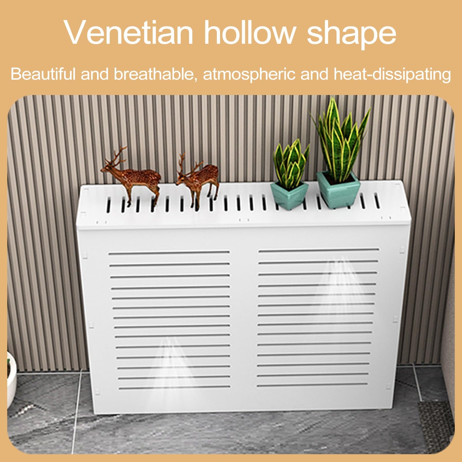 JINGSHIQIAOPL Heizkörperverkleidung Weiß Mit Ablage - PVC-Abdeckung 60x70x15cm Für Wohnzimmer & Schlafzimmer