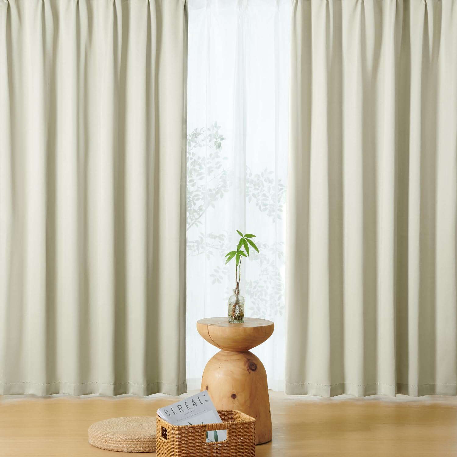 Amazon｜クモリ(Kumori) カーテン 4枚セット 自然光を取り入れる ほど