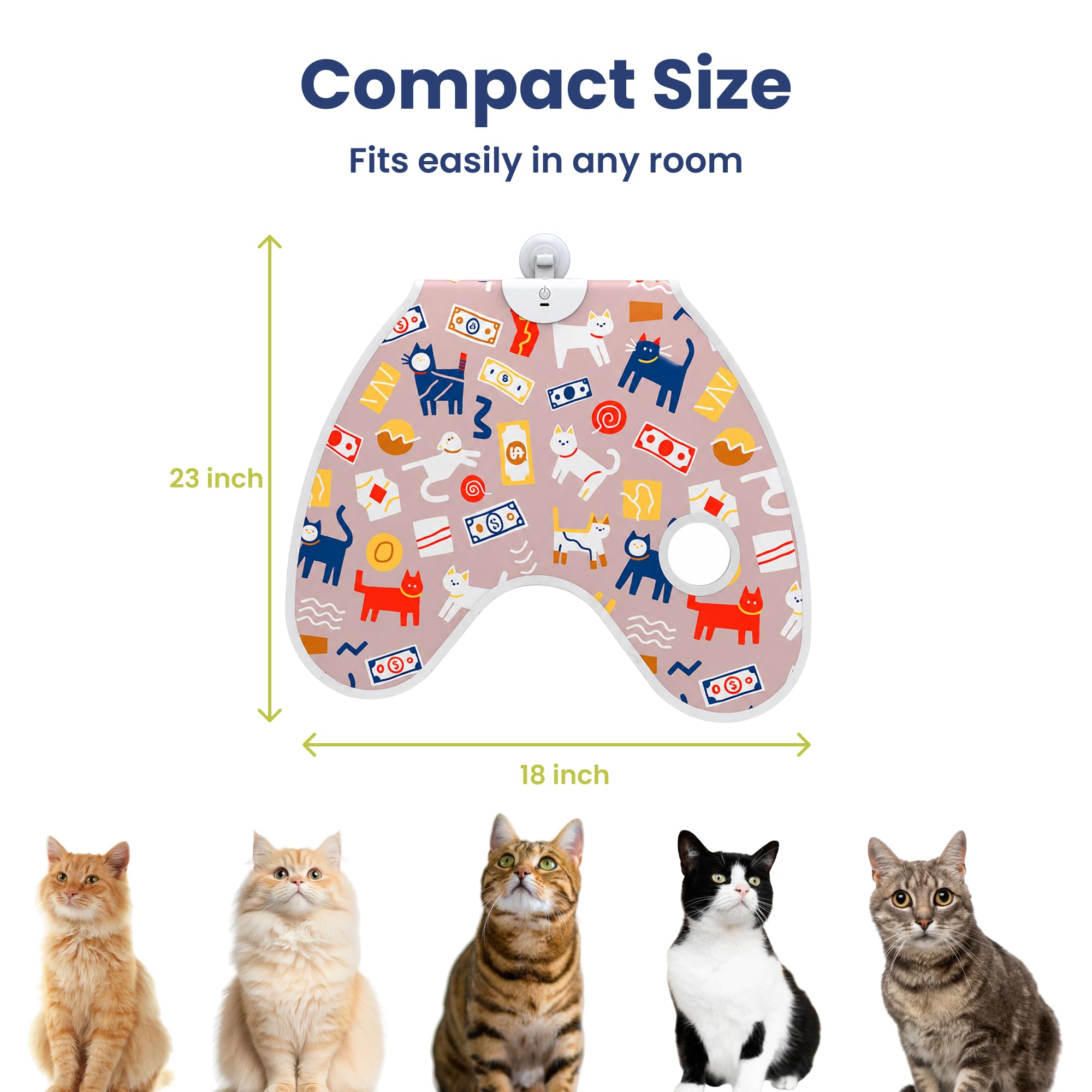PAWSPIK Peek & Play Jouet électronique interactif mural pour chat | 3 modes de jeu, activation tactile, batterie rechargeable, plumes remplaçables