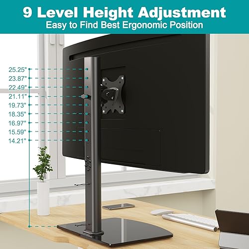 Miniatura 2 de MOUNT PRO Soporte vertical para monitor individual para pantalla ultraancha de máximo 42 pulgadas26.4 libras, soporte de escritorio independiente